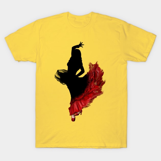 Dancing tango woman T-Shirt by AndreyG